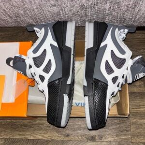 Louis Vuitton Black and White Athletic Shoes